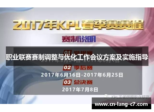 职业联赛赛制调整与优化工作会议方案及实施指导