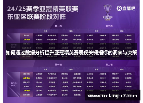 如何通过数据分析提升亚冠精英赛表现关键指标的洞察与决策